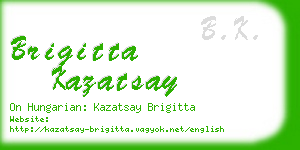 brigitta kazatsay business card